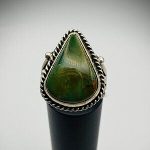 LaRose Ganadonegro (Navajo) Turquoise Ring – Sterling, Size 7.5